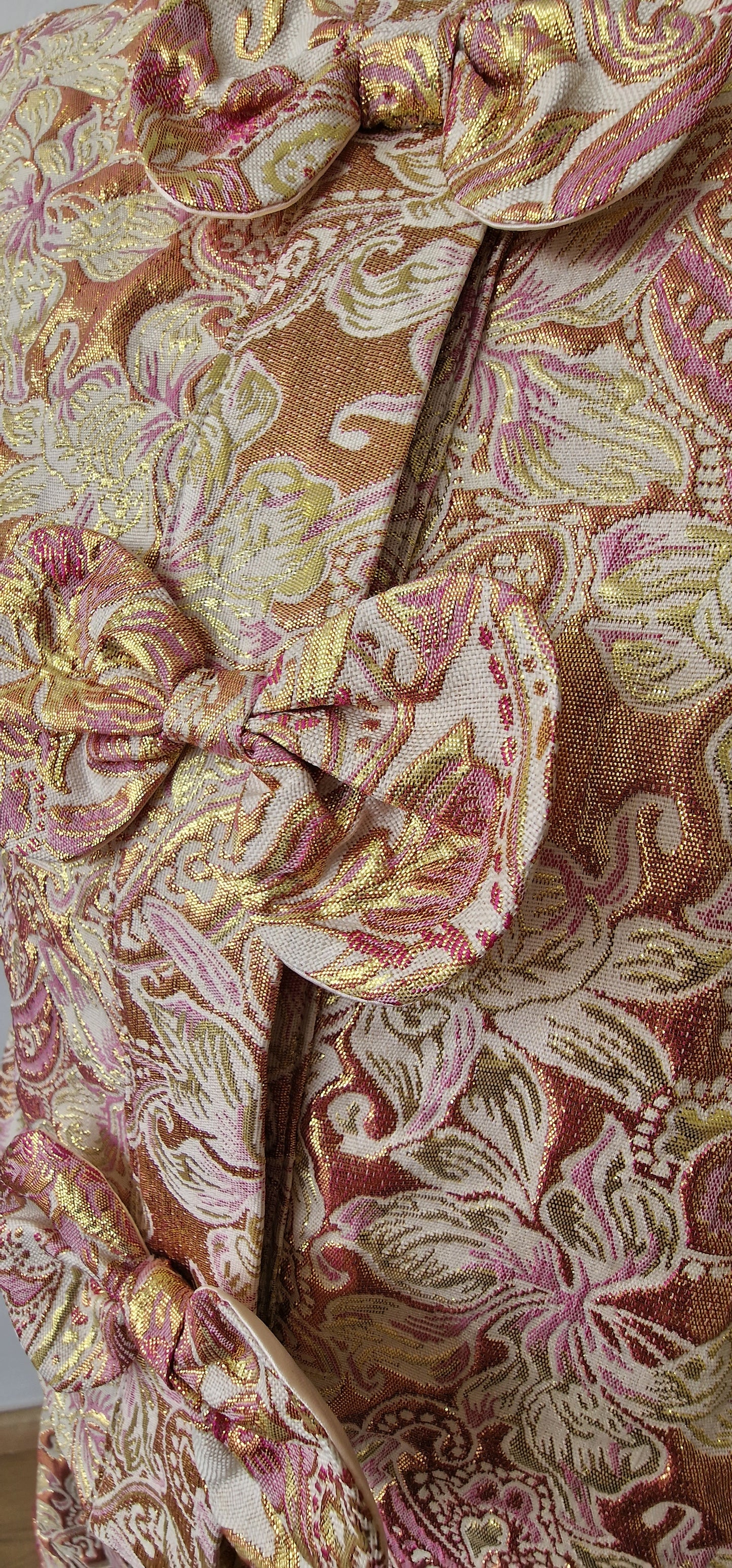 Jaqueta laços jaqcuard Rosa