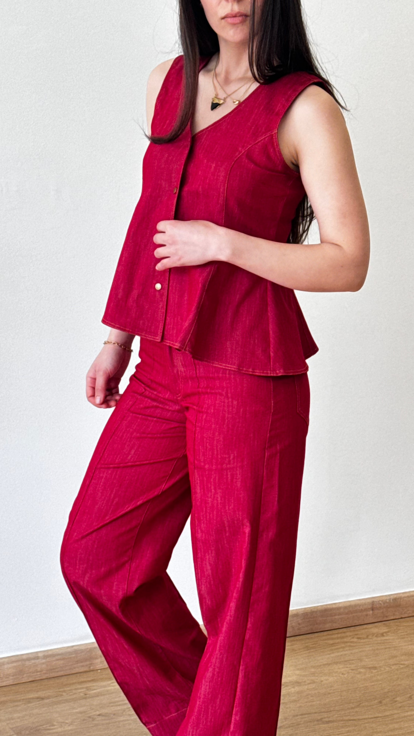 Bloss Denim Set - Cherry