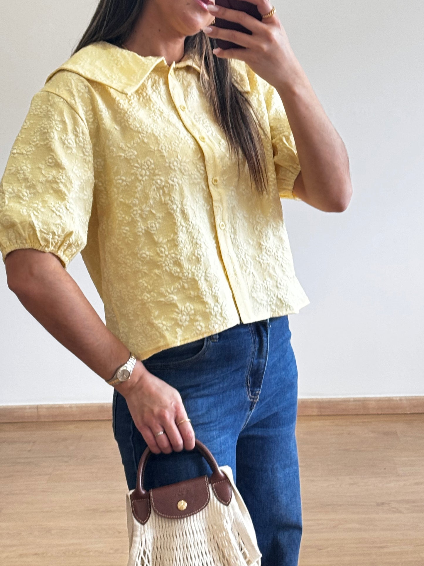 Blusa Jaqcuard Gola Doll