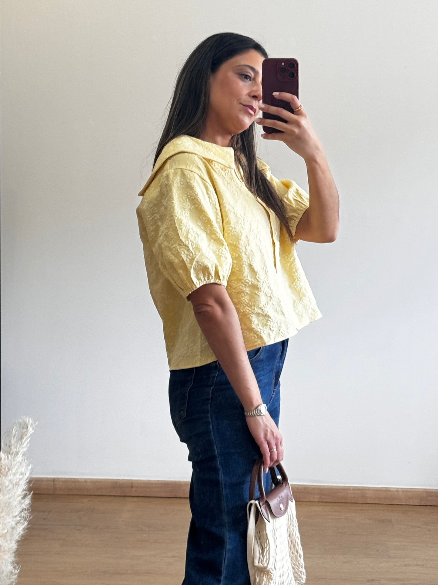 Blusa Jaqcuard Gola Doll