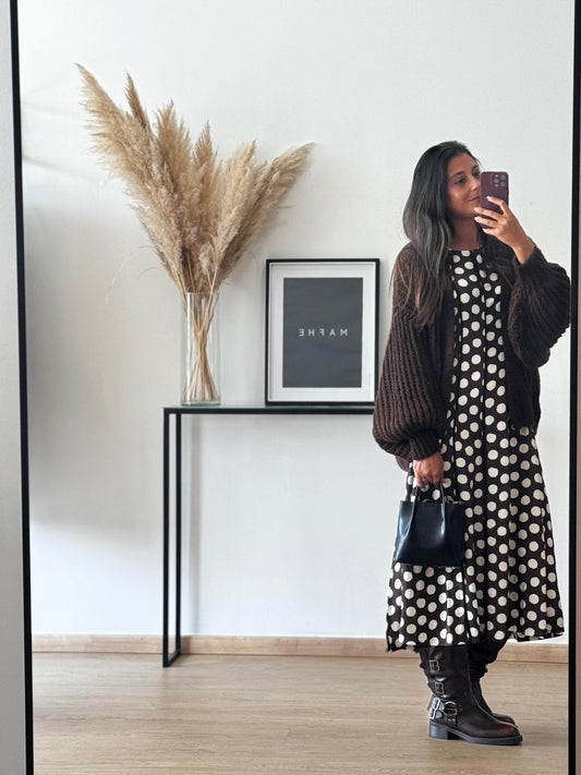 Vestido Brown Dot