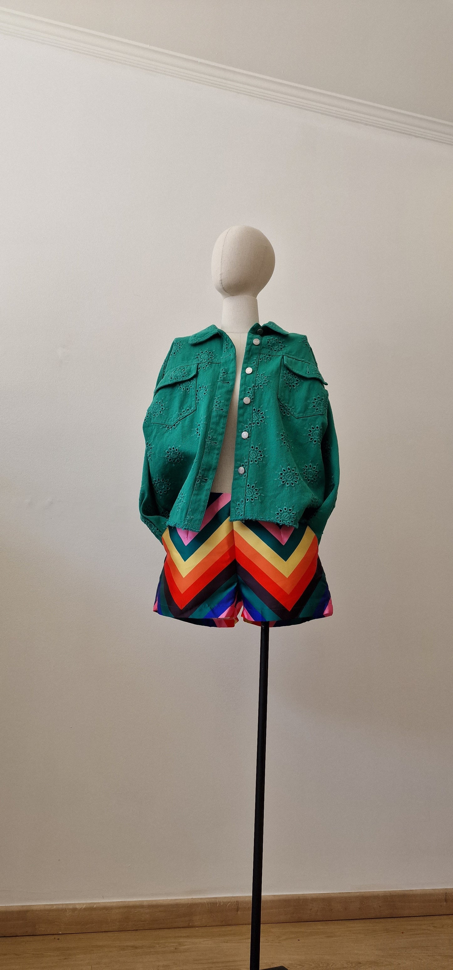 Calções colour chevron