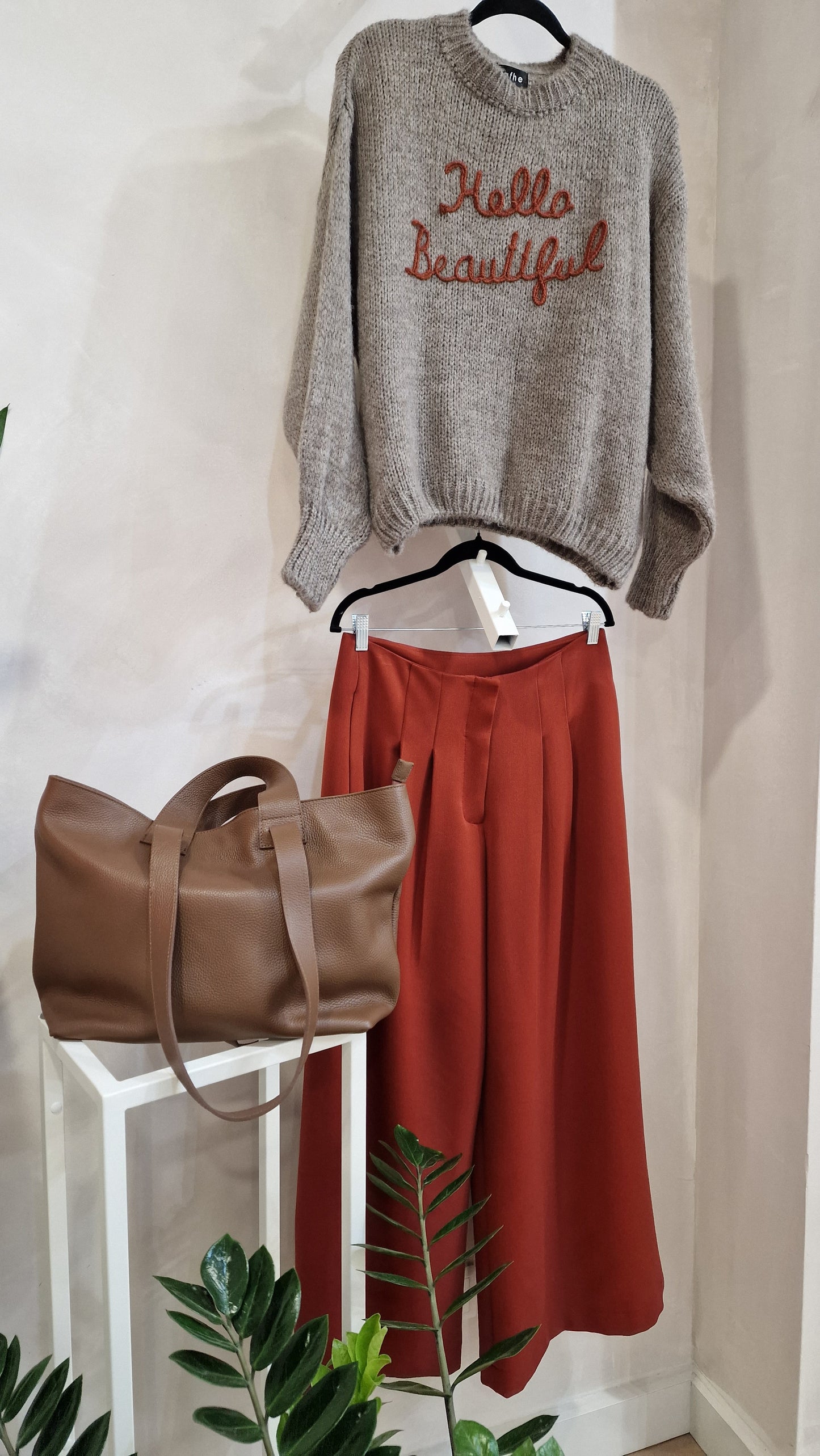 Camisola de malha “Hello Beautiful”