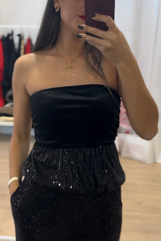 Top Noir Sequin