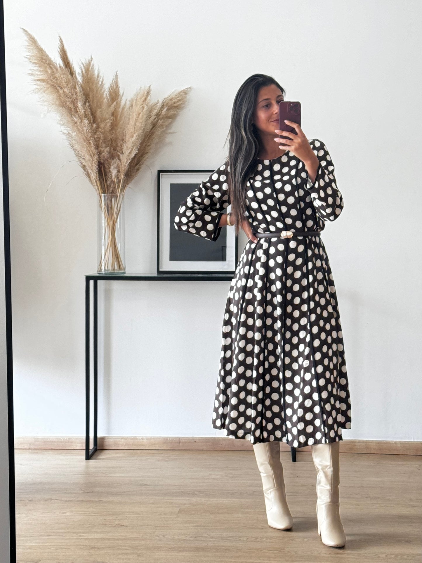 Vestido Brown Dot