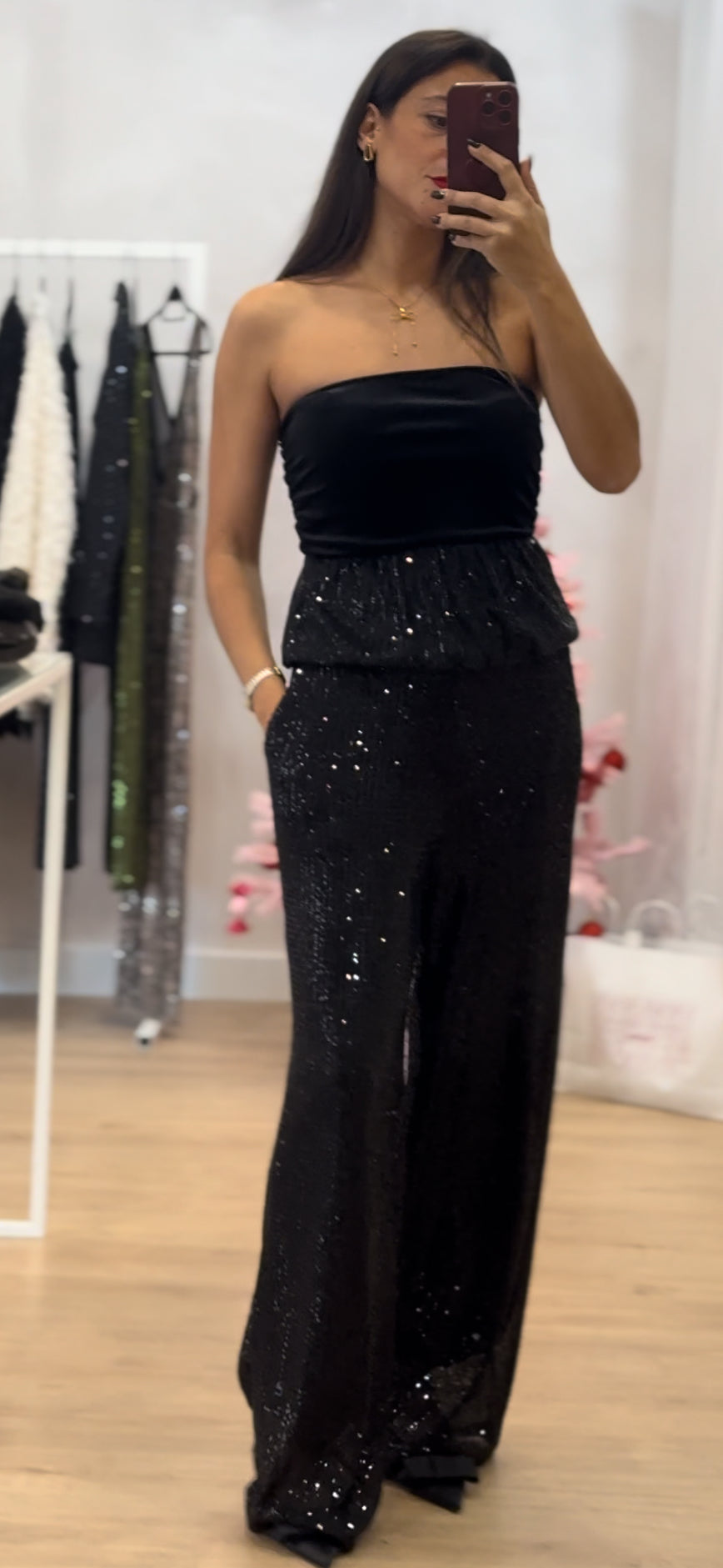Top Noir Sequin