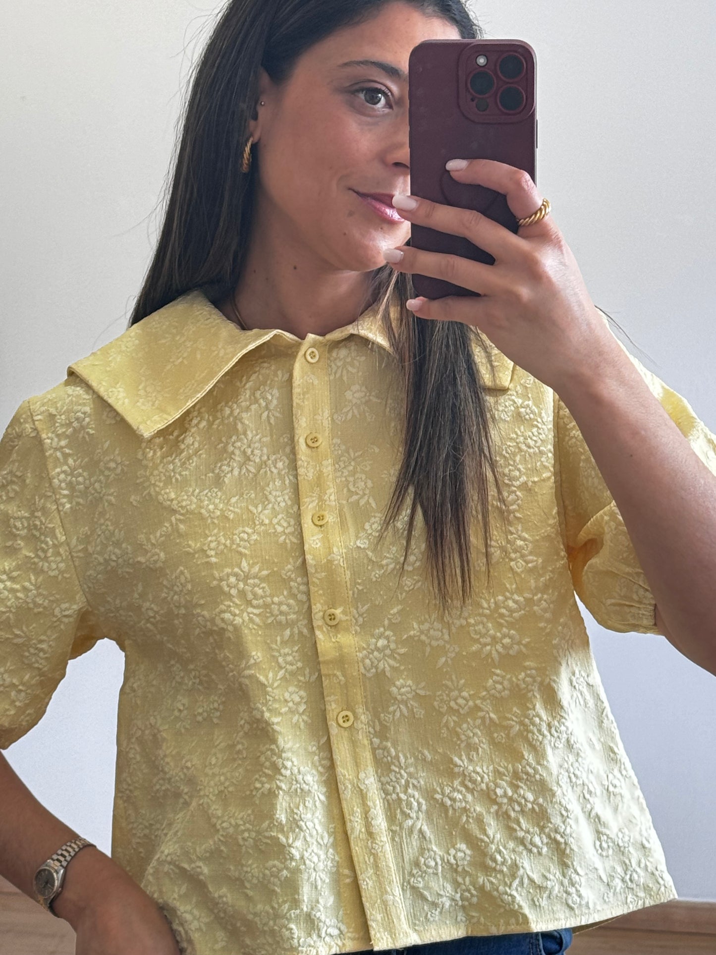 Blusa Jaqcuard Gola Doll