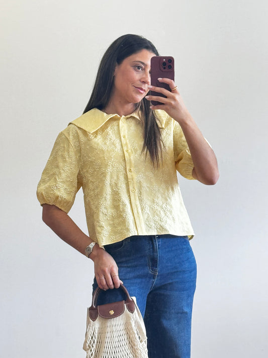 Blusa Jaqcuard Gola Doll