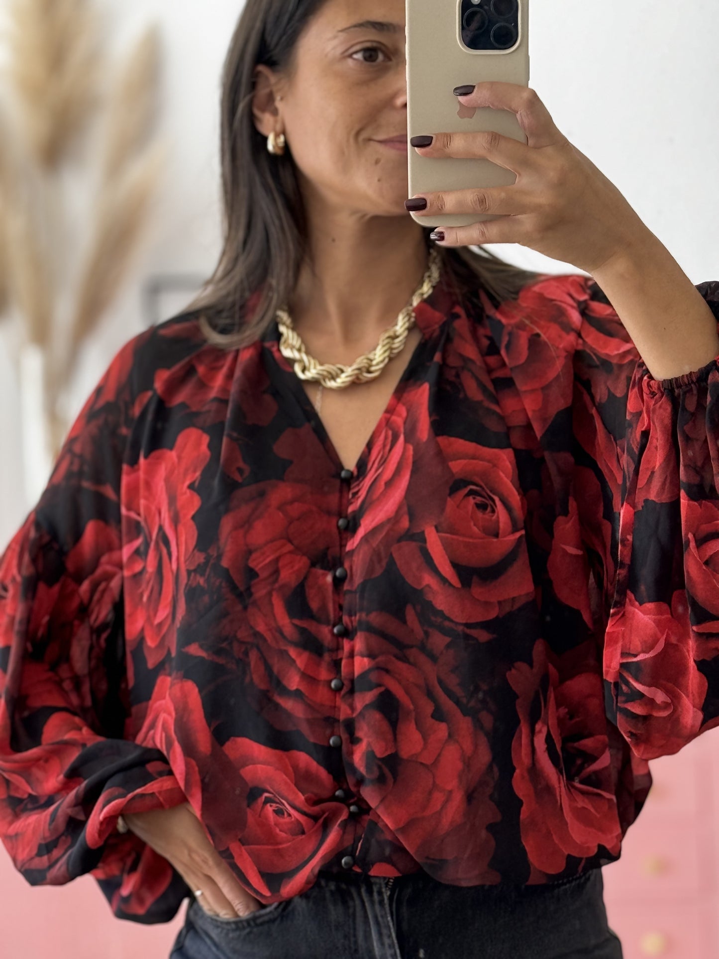 Blusa Red Rose