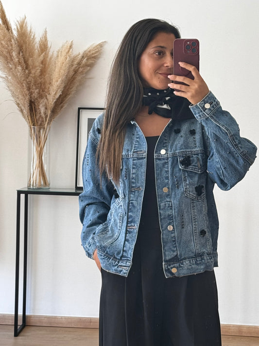 Jaqueta Denim Sequins